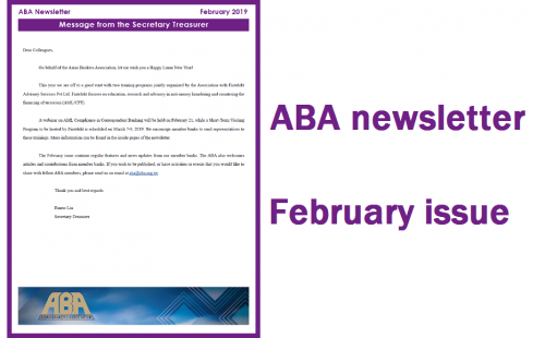 ABA Newsletter’s February issue is ready