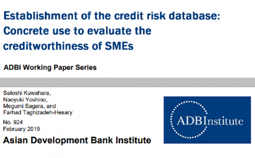 Establishment of the Credit Risk Database: Concrete Use to Evaluate the Creditworthiness of SMEs