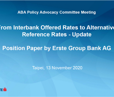 ABA Position Paper on From Interbank Offered Rates to Alternative Reference Rates – Update