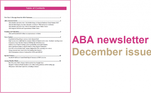 ABA newsletter – December issue