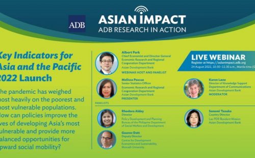 ADB webinar on Key Indicators for Asia and the Pacific 2022 Launch.